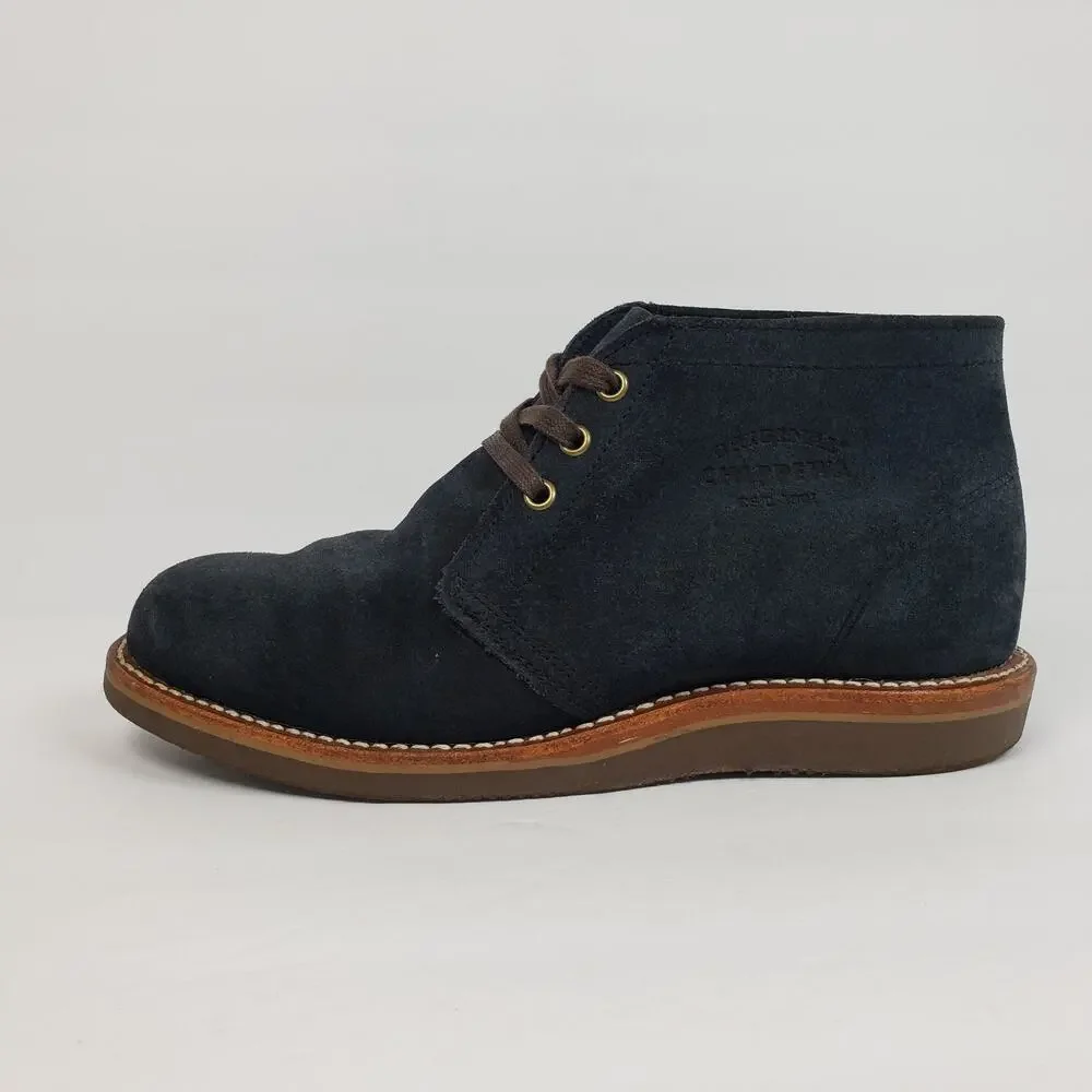 Original Chippewa Milford Mens Size 7.5 E Navy Blue Black Suede Chukka Boots